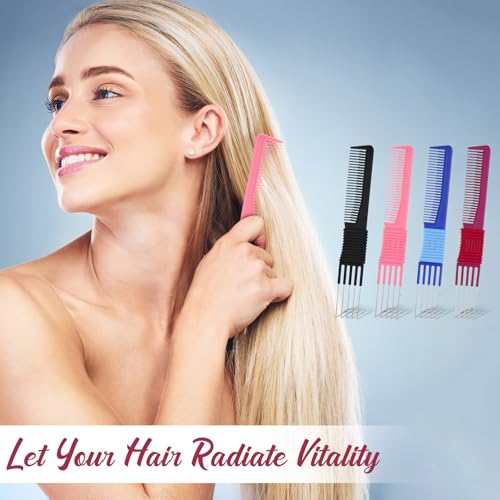 4 Peines para Cabello Rizado con Mango Colorido miniatura 4