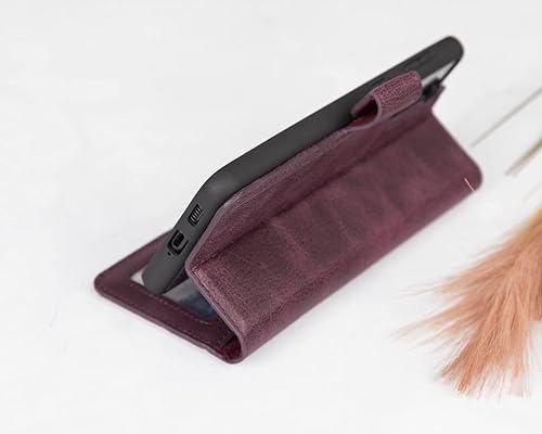 Miniatura 2 de Premium Samsung Galaxy Wallet Case, Handmade Genuine Leather, Detachable Magnetic Flip Cover with Card Holders, Customizable, Horizontal Kickstand