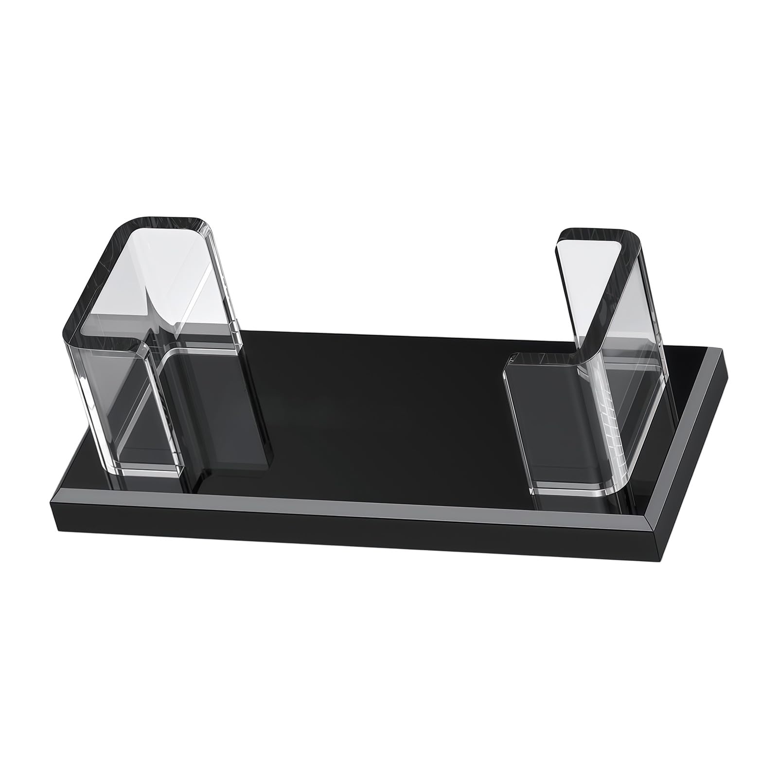 Hsioluted Light Desktop Business Card Organiser Stand Clear Acrylic Business Card Storage Case For Offices Desk Management 4.52X1.96inch Clear Name Case