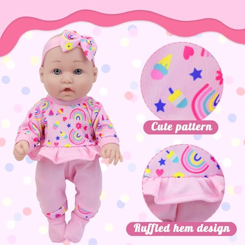 Muñeca Bebé Reborn 12 Pulgadas con Ropa y Accesorios miniatura 6
