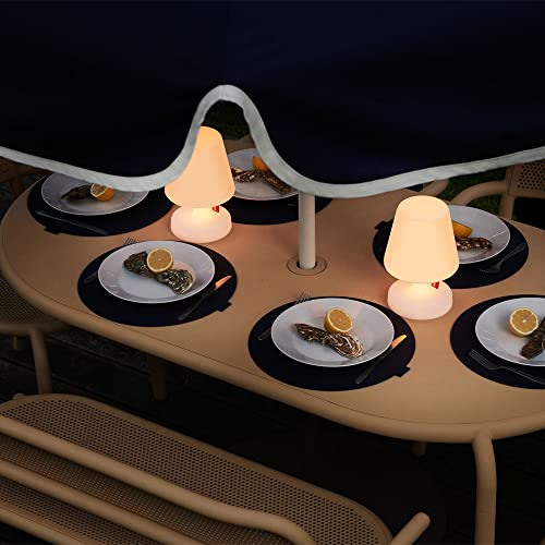 Fatboy Edison the Petit | Tischlampe, Outdoor-Lampe, Nachttischlampe | ohne Kabel | aufladbar mit Mini-USB | aus Kunststoff | Weiß