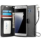 Samsung Galaxy Note 7 Case, J&D [Wallet Stand] [Slim Fit] Heavy Duty Protective Shock Resistant Flip Wallet Case for Samsung Galaxy Note 7 - Black