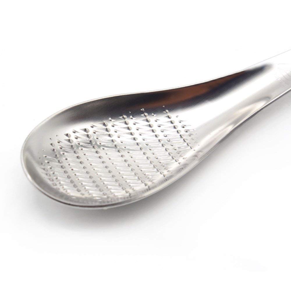 Râpe Cuillère Multifonction - Acier Inoxydable - Pour Gingembre, Ail, Fromage - 17cm - Lavable Au Lave-vaisselle