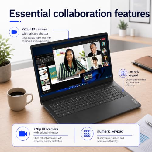 Image of Lenovo Laptop Computer, 15.6 inch FHD, AMD Ryzen 3 7320U, 16GB DDR5, 256GB SSD