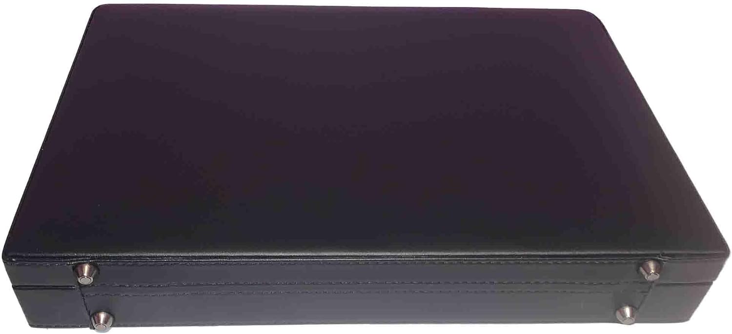 Attache Case Dual Combination Lock Hard Side Briefcase, Black