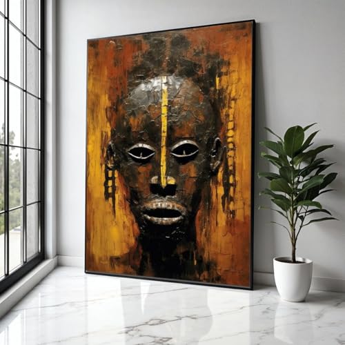 Tableau africain pour réchauffer un mur blanc décoration ethnique moderne 40x60