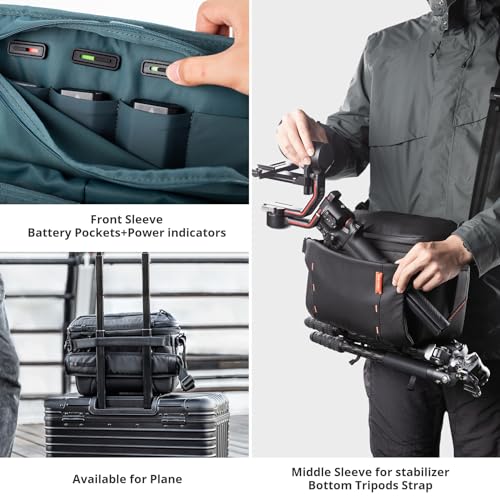 Image of PGYTECH OneMo Sling Camera Bag 7-9L Grey Camo Crossbody Camera Shoulder Bag | Waterproof Camera Case for Photographers Travel, DSLR Camera Bag for Sony /Canon /Nikon /DJI Mavic /Mirrorless /Tripod /Laptop