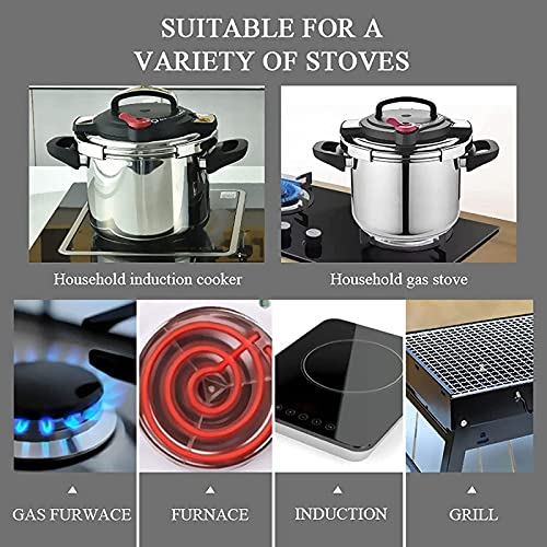 Household-High-Pressure-Cooking-Pot304-Stainless-Steel-Explosion-Proof-High-Pressure-Cooker-Suitable-for-Induction-Cooker-GasSilver-4L
