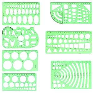 SenseYo 7 Stück Kreisschablonen Zeichenvorlagen Set