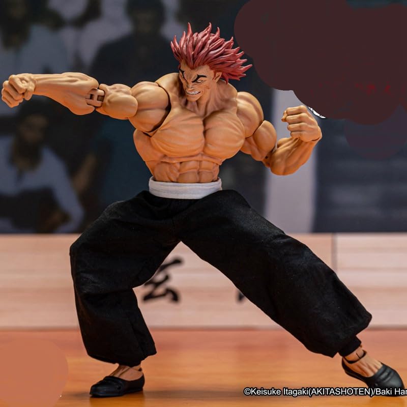 REOZIGN Hanma Yujiro Action figure in PVC fatte a mano, muscoli da combattimento mobili, 18 cm/7,1 pollici, souvenir da collezione