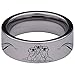 Friends of Irony Silver Tungsten Carbide Otter Ring Animal Inspired Wedding Band Anniversary Ring for Men and Women 8mm Size 8