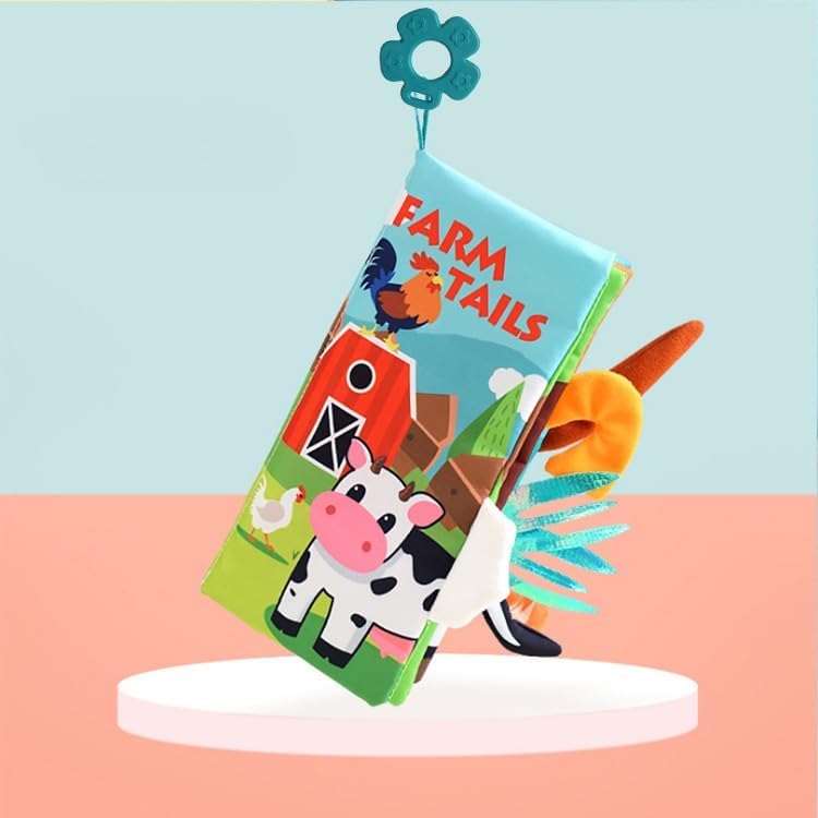 Libro Bebe Juguetes Bebes 0 3 6 Meses, Libros de Tela Suave para Bebés, Libro Interactivo Texturas Bebe, Libro Bebé con Animales 3D, Libro de Juguetes Aprendizaje y Educativo, Regalos para Bebés
