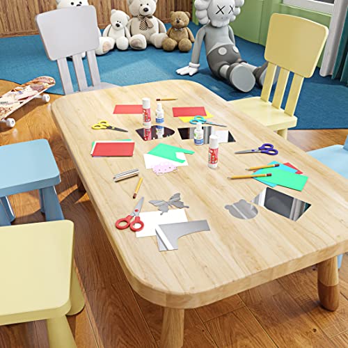 Funstick Flexible Mirror Stickers Wall Stickers 12"X78.8" Self Adhesive Non Glass Safety Mirror Stickers Reflective Peel And Stick Mirror Paper Roll For Crafts Fun House Party Mirror Wall Decor Pet #TOP6