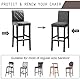KELUINA Bar Stuhl Hocker Abdeckungen, Stretch Abnehmbare Waschbare Stuhl Slipcover für Kurze Dreh Dinning Stuhl Rücken Stuhl Bar Hocker Stuhl (Grau,4er-Set)