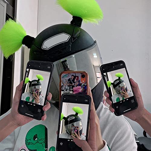 Motorcycle Helmet Decoration Braids, Helmet Accessories With Detachable Suction Cup Helmet Decoration For Motorcycle Helmet Open-Face Helmet Full Face Helmet (Helmet Not Included) (Pink) #TOP5