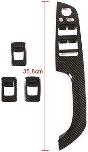 Miniatura 6 de LLKUANG Interruptor de elevación de ventana para BMW Serie 3 E90 E91 E92 E93 (14.8 in, estilo de fibra de carbono)