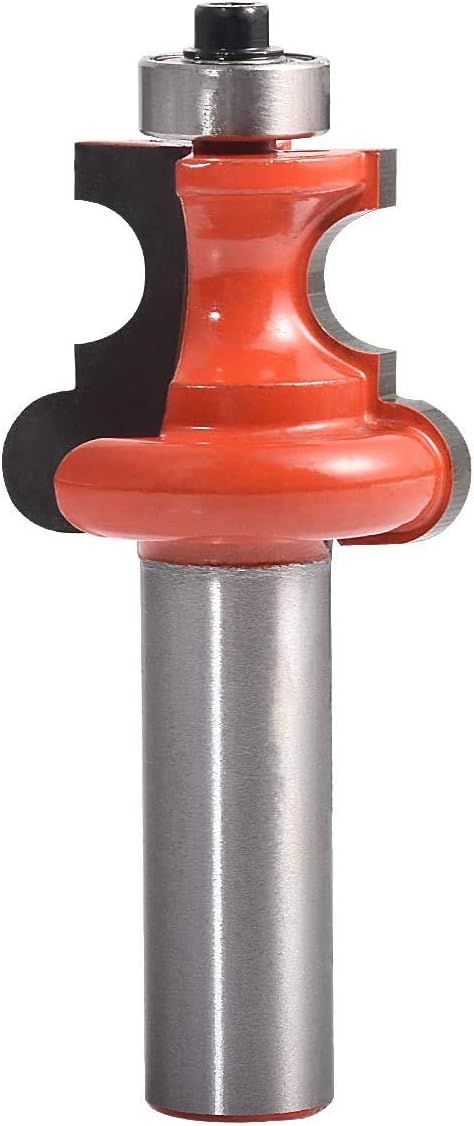 KATUR Flute and Bead Molding Router Bit 1/2 Inch Shank, Classical and Bead Molding and Edging Router Bit, Architectural Molding Router Bit (1/2" Shank 1-1/4" Width 1" Depth)