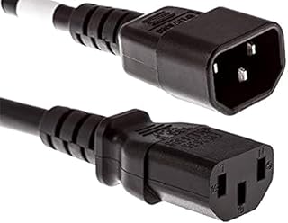 كابل USB؛ IEC C13 أنثى، IEC C14 ذكر؛ بلاستيك بي في سي؛ 1.8 متر؛ أسود؛ 3x0.75 ملم2