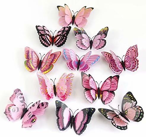 3D Butterfly 12PCS Stickers Making Stickers Wall Stickers Crafts Butterflies by UK Deals