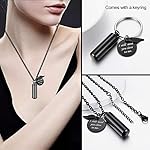 Dletay Cylinder Cremation Jewelry Urn Necklace for Ashes Memorial Ashes Necklace with Angel Wing Charm Memorial Keepsake for Pet Human-I Still Need You Close to Me 7