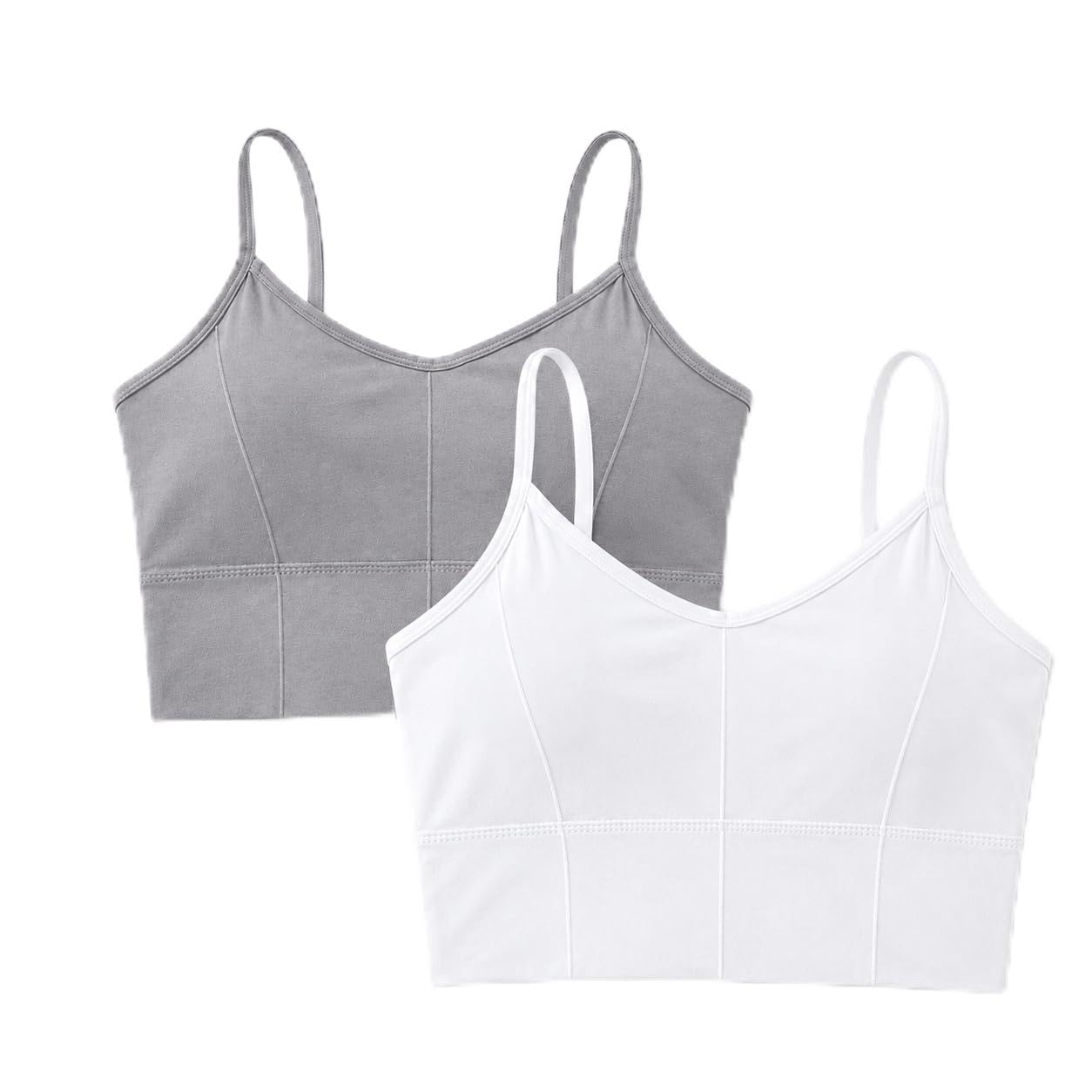 Women's Lightly Padded Sports Bra Combo Pack of 3 | Cotton Bralette for Yoga, Gym & Outdoor Fitness | Free Size Fit for 28-34 Bust |Girls Sports (in, Numeric, 28, 34, Regular, 2, Ramdom Color)-image-29