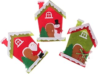 Colcolo Piękny zestaw świąteczny stół sztućce dekoracja nóż i widelec Santa sztućce torba - styl B