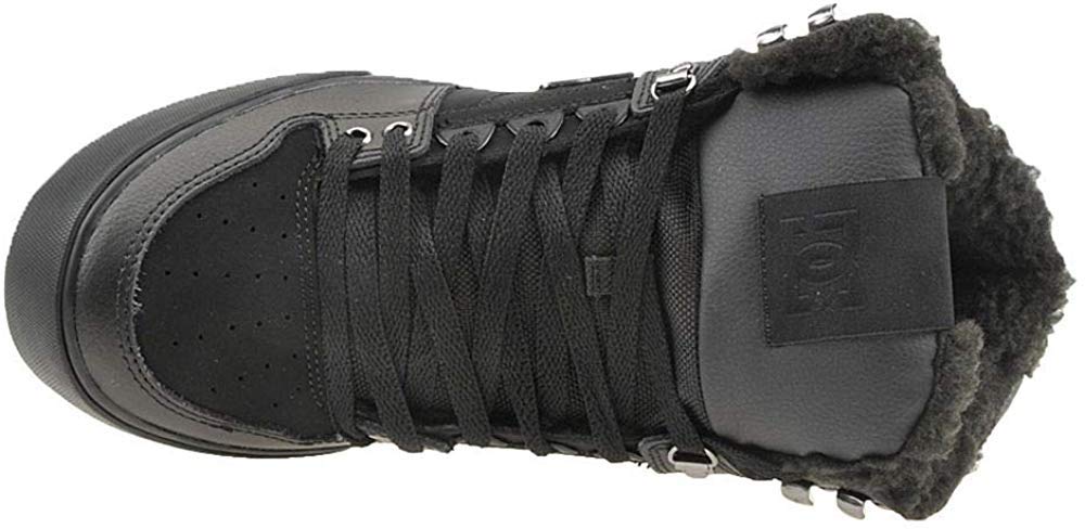 DC Men's Pure High-top Wc Wnt Skate Shoe, Black/Black/Black, 10.5 — view 5