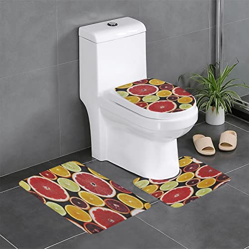 Badematten Set 3 Teilig,Toilettenmatte Set,3Er Badgarnitur Badezimmer Matte Set Dusch Bade Matte Vorleger Teppich 3D…