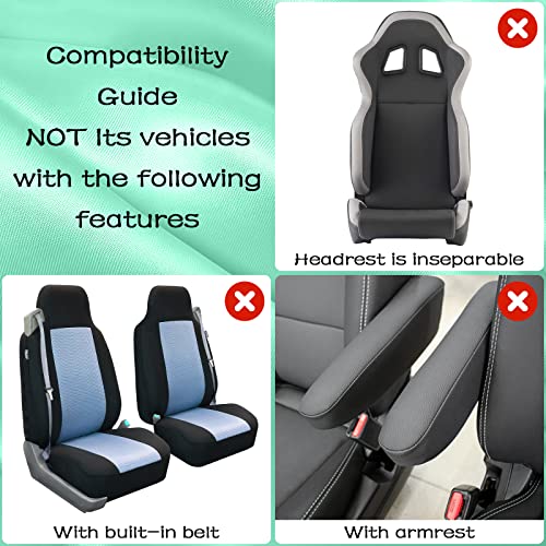Jingsen 17 Car Seat Cover Full Set For Women, Universal Car Seat Cover, Plush Steering Wheel Cover, Fluffy Soft Wool Handbrake Gear, Suspension Accessories Full Suv(Mint Green) #TOP1