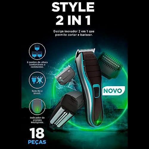 Máquina de Corte Wahl Style 2 Em 1 Bivolt