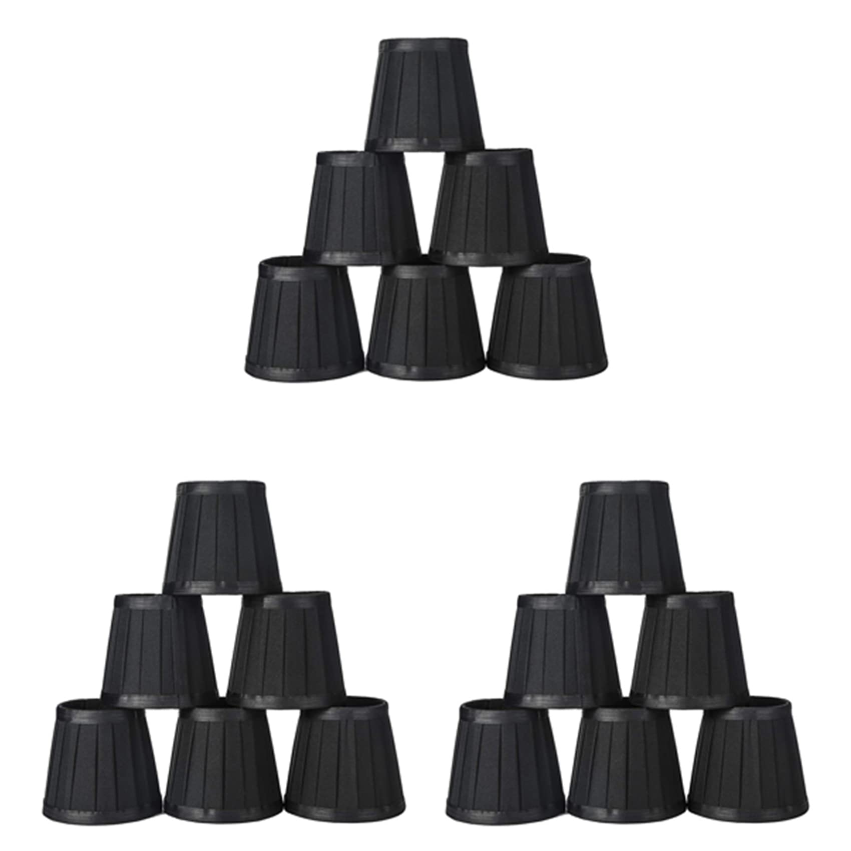 Hndhbfgrt Black Clip On Lampshades Candle Chandelier Lampshades For Ceiling Pendant Light Table Lamp Floor Light 18 Pcs