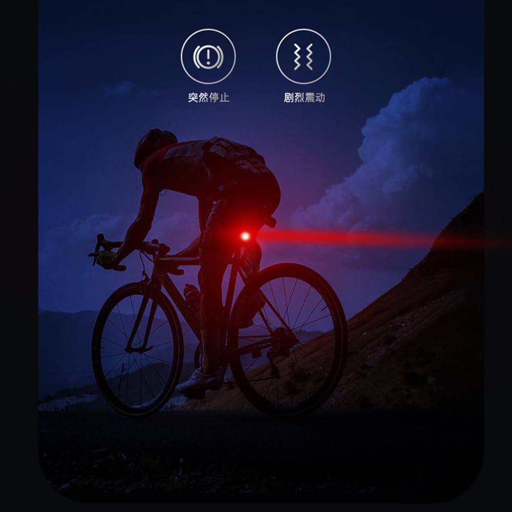 Luci Posteriori per Biciclette Luci di Stop Luci A Induzione Luci Lampeggianti di Ricarica USB Indicatori di Direzione Automatici Intelligenti