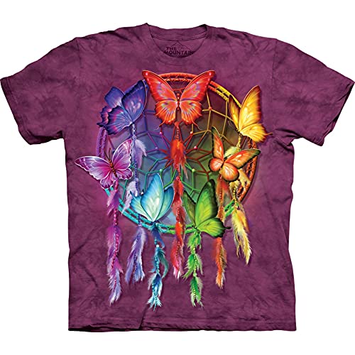 The Mountain Rainbow Bfly Drmcatcher Adult T-Shirt, Purple, Medium