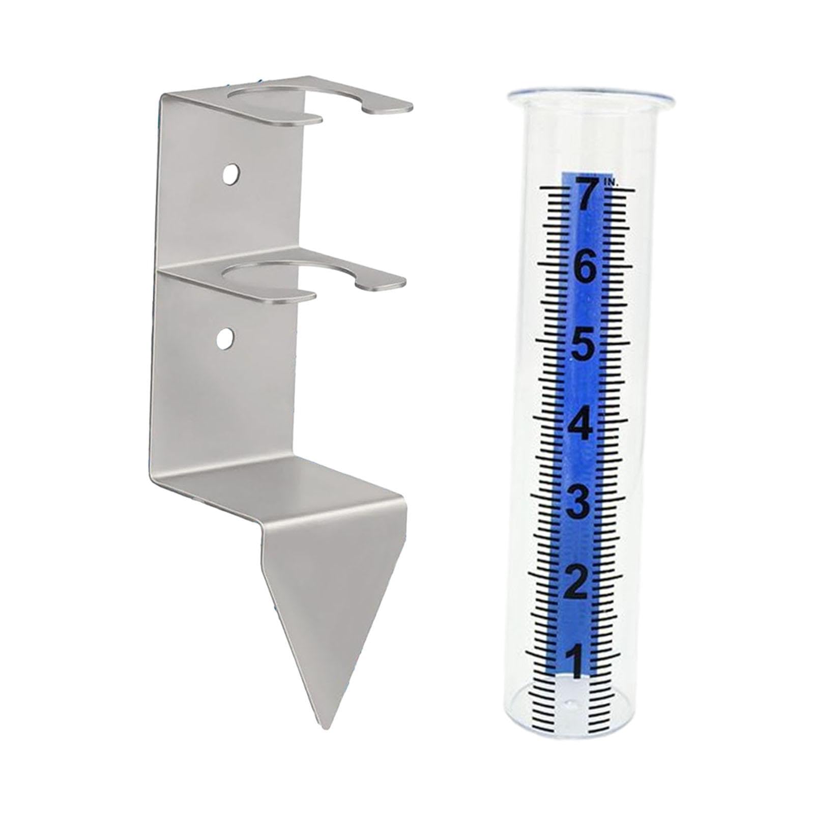CALANDIS™ Rain Gauge Outdoor with Stainless Steel Rack Large Guage for Lawn Yard Porch Tube 21cmx4cm | Rain Gauges | Garden D?©cor | Yard, Garden & Outdoor Living-image-7