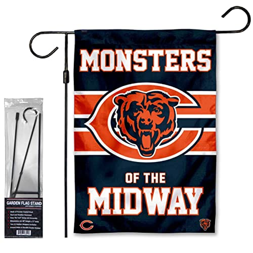 WinCraft Bears Monsters of The Midway Garden Flag and Stand Pole Holder Mount
