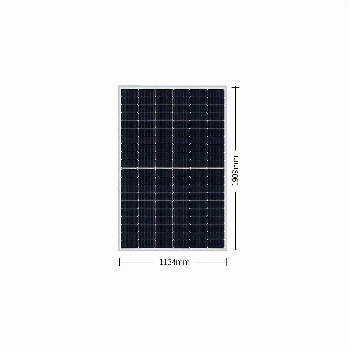 Jandei- Panel Solar Monocristalino,Alta Efieciencia, 450W, 120 Células Alto Rendimiento para Techos, Casas, Caravanas, Barco