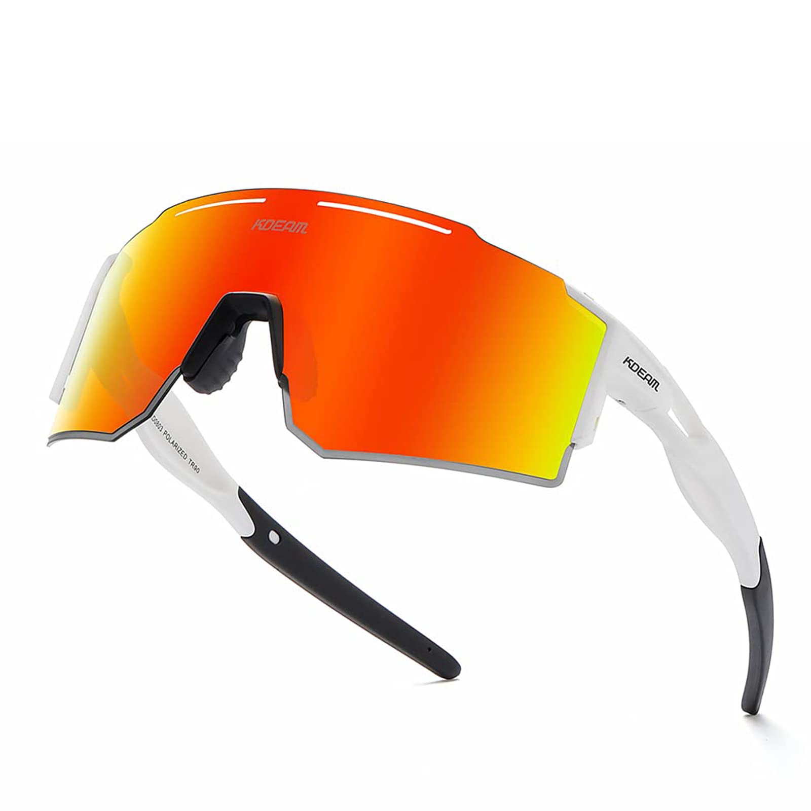 Occhiali da sole sportivi polarizzati da uomo e donna, occhiali da ciclismo UV400, antivento, per guida, corsa, golf