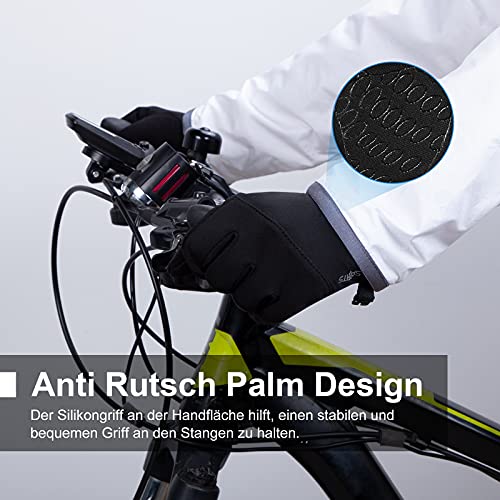 Foto von anqier Fahrradhandschuhe Herren Damen Winter Handschuhe- Touchscreen, rutschfest & warm Winddicht für Radfahren, Läuft, Skifahren, Autofahren