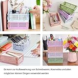 Klappbox, 4 Stück Klein Aufbewahrungskorb Klappkiste 15 x 10 x 5,8 CM, Stapelbar Korb Aufbewahrung für Klassenzimmer, Küche, Büro, Schlafzimmer