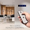 Ivation Oversized Large Digital Wall Clock - Big LED Digital Clock w/Large Display & Durable Aluminum Frame, Shelf or Wall Mount (24 Inch - Blue) 6 Brightness Levels | Time Memory | Remote