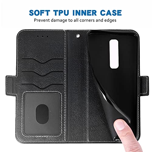 Wwaayssxa Compatible With Coolpad Legacy Wallet Case Wrist Strap Lanyard Leather Flip Card Holder Stand Accessories Phone Cover For For Cool Pad Alchemy 2019 3705A 3705As Cp3705As Cp3705A Black #TOP5