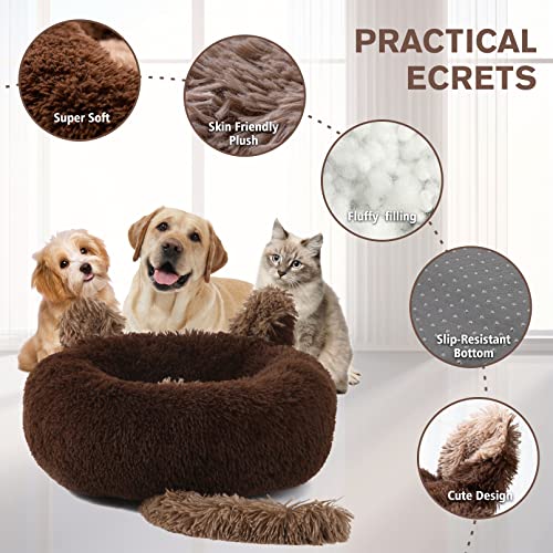 image for Sycoodeal Pet Bed Mat,Kennel Pad Dog Bed Cat Bed Round Donut Cat Dog C
