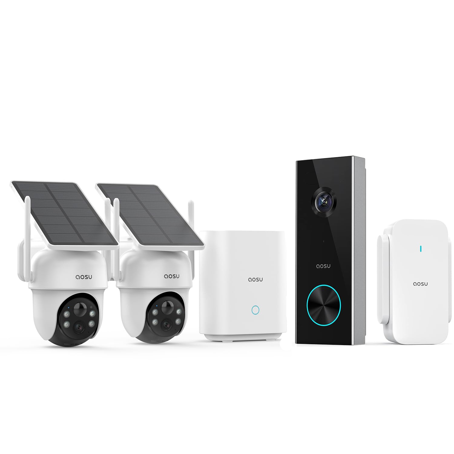 aosu 3K bewakingscamera, wifi, voor buiten, draadloos, 5 MP, set met 2
