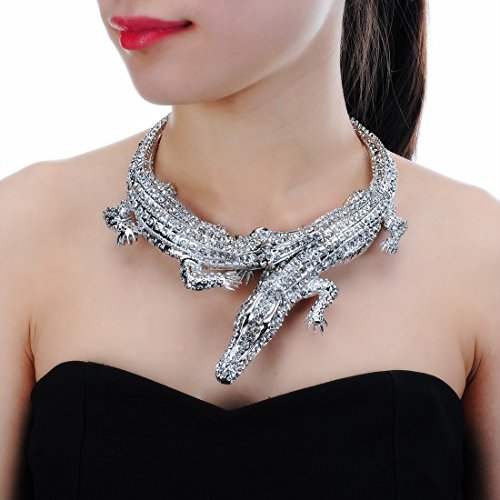 Fashion Silver/Gold/Rose Gold Adjustable Snake/Crocodile Alligator/Scorpion Chain Choker Collar Statement Bib Necklace/Jewelry Set For Women/Men/Teens Christmas Gift #TOP1