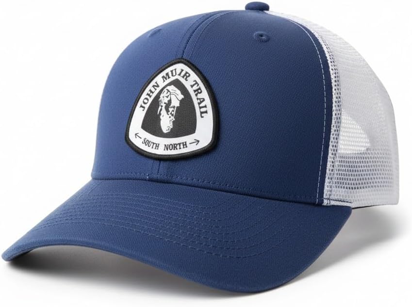 John Muir Trail Trucker Snapback/Mesh Hats Mens & Womens with John Muir Trail Offical Patch
