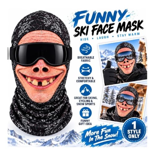 Funny Ski Mask Realistic Full Face Balaclava Old Man Ski Mask - image 2