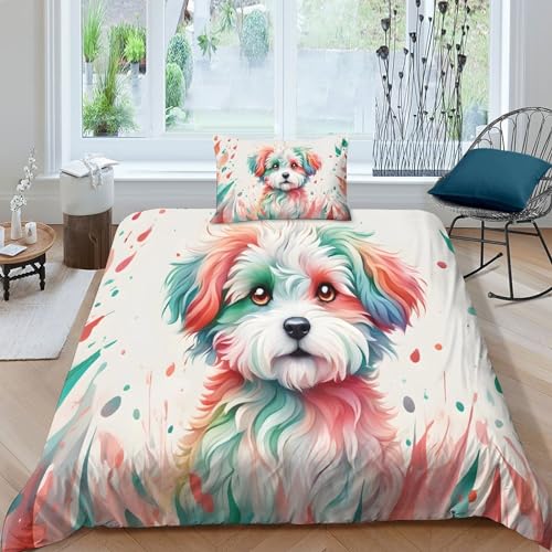 Parure de lit 3 pièces housse de couette microfibre ultra douce 135x200 - 2
