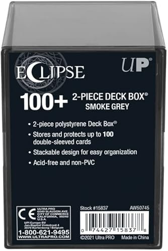 Miniatura 7 de Ultra Pro Eclipse - Caja de 2 piezas gris ahumado, para juegos de Pokémon, MTG, béisbol, baloncesto, tarjetas de fútbol y otras tarjetas