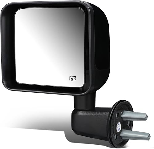DNA Motoring OEM-MR-CH1320393 - Espejo retrovisor plegable con calefacción, ajuste de potencia, compatible con Wrangler JK 2015-2017Wrangler 2018