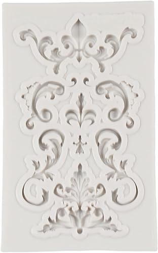 Miniatura 5 de Molde de silicona para fondant de encaje de estilo barroco, molde de filigrana esculpido en 3D, para decoración de pasteles, decoración de cupcakes,